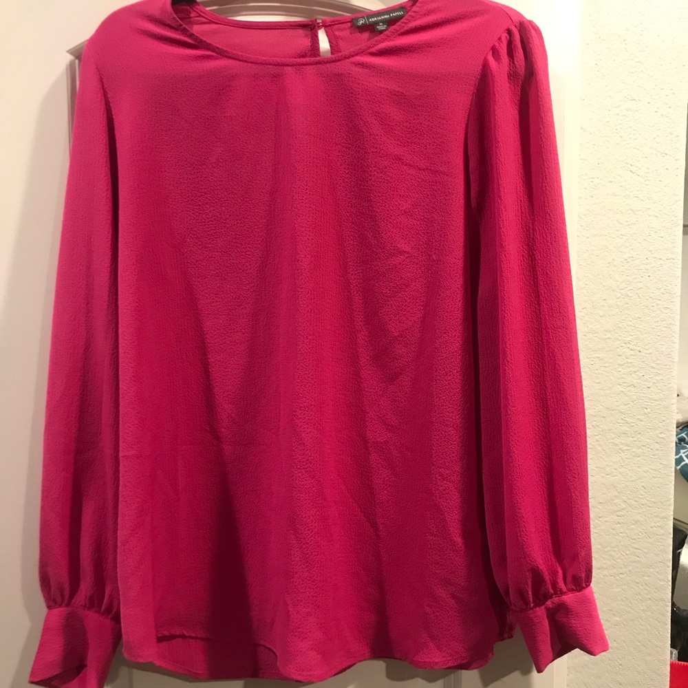 Adrianna Pappell Size M fushia/dark pink blouse